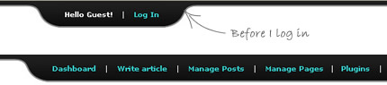 Add a Show/Hide Login Panel