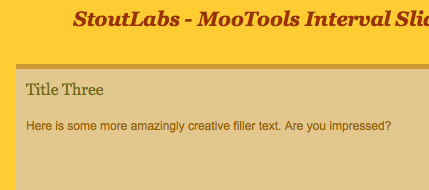 Mootools Content Slider With Intervals