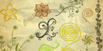 Floral ornament brushes
