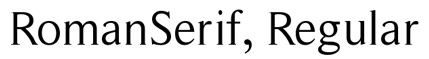 Roman Serif Roman Serif