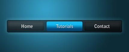 Blue on Black Navigation Bar