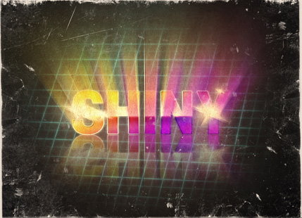 FINISH2 Thiết Kế Chữ SHINY Retro Mới trong Photoshop