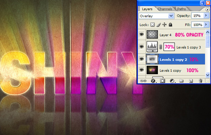 Step18 Thiết Kế Chữ SHINY Retro Mới trong Photoshop   thiết kế web