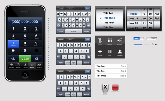 The ultimate iPhone GUI PSD