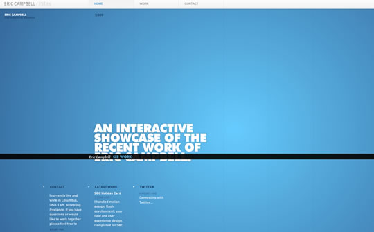 漂亮的蓝色风格网页设计作品