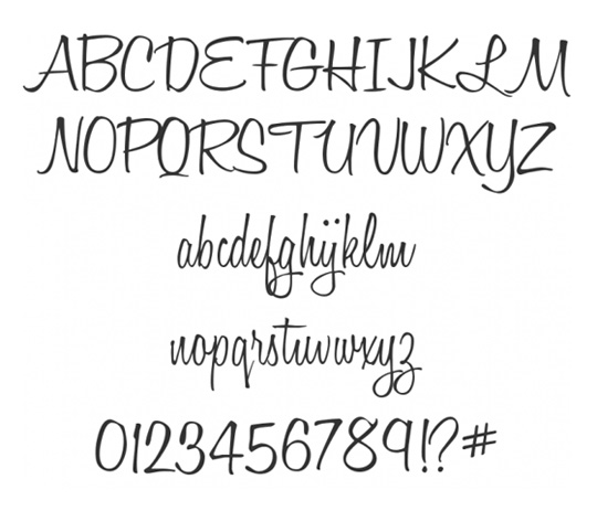 Hand Script Font