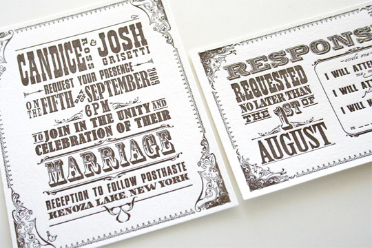 letterpress invitations
