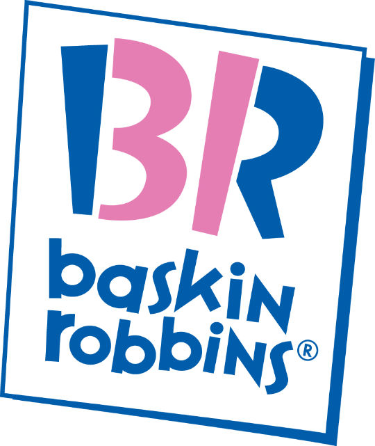The Baskin Robbins logo may look like it includes a simple BR above the name 