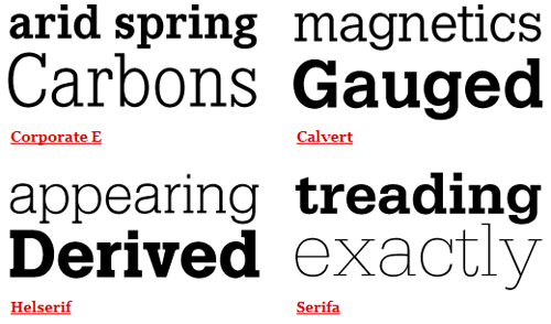 Helvetica Combinations
