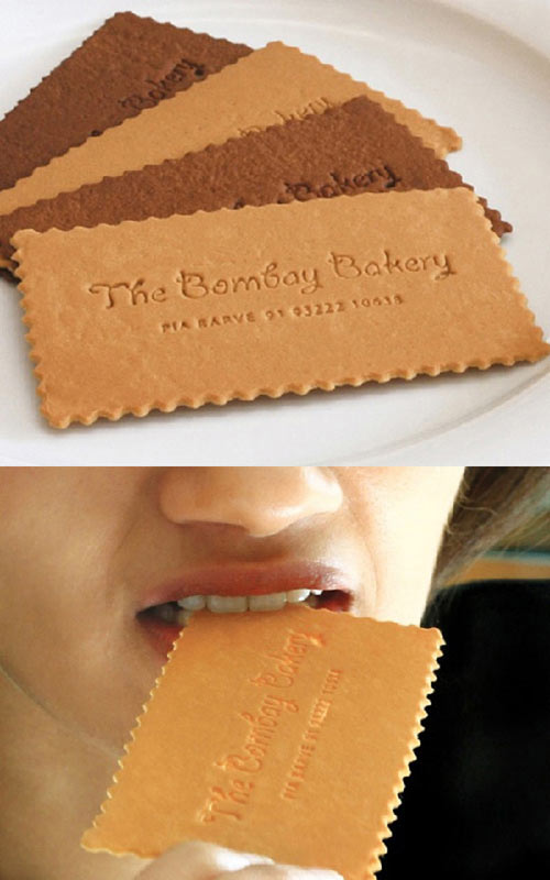 unique real estate business cards. Edible usiness cards.