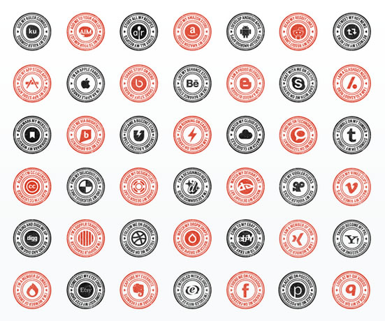 Social Media Stamp Icons
