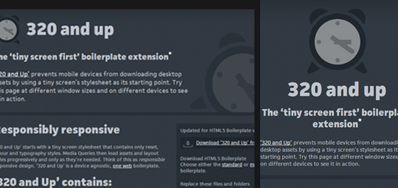 320 and up boilerplate - responsive design