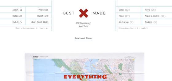 Best Made Company home webpage