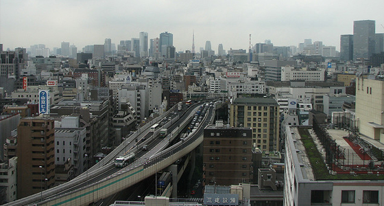 downtown tokyo japan - city traffic