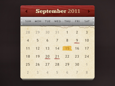torn calendar wooden texture PSD