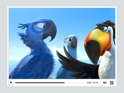 simple video player UI PSD