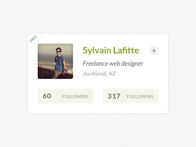 web ui vcard profile badge psd
