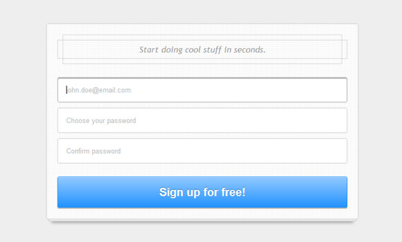 CSS3 signup form