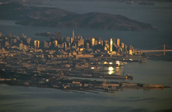 Sunrise over San Francisco Bay, California