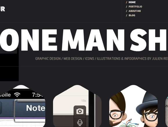 Julien Renvoye website design portfolio