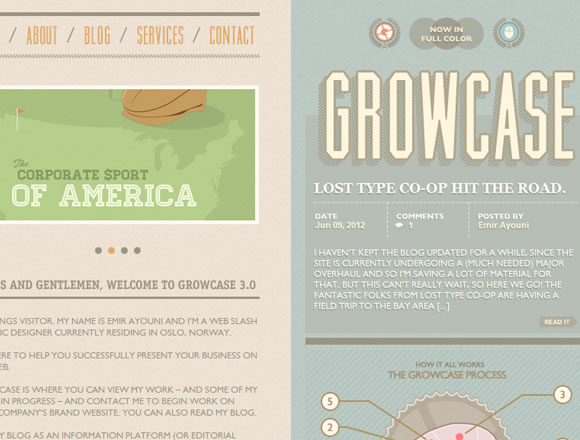 Website portfolio layout design