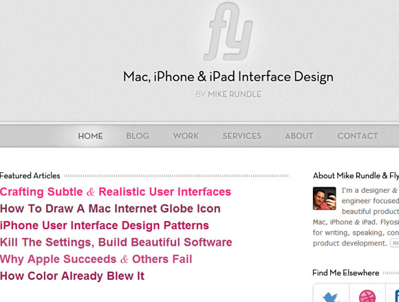 Flyosity website iPhone iPad design UI