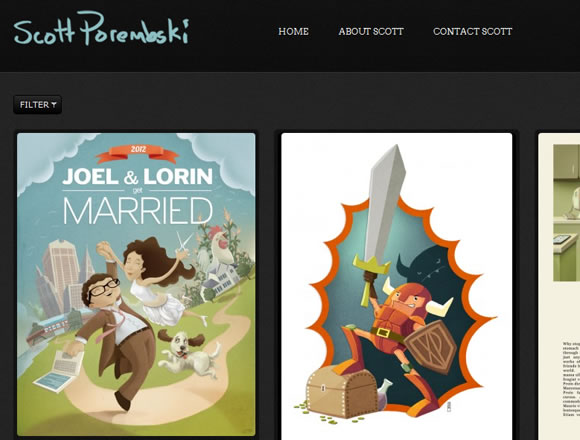 Artwork illustration web design gallery