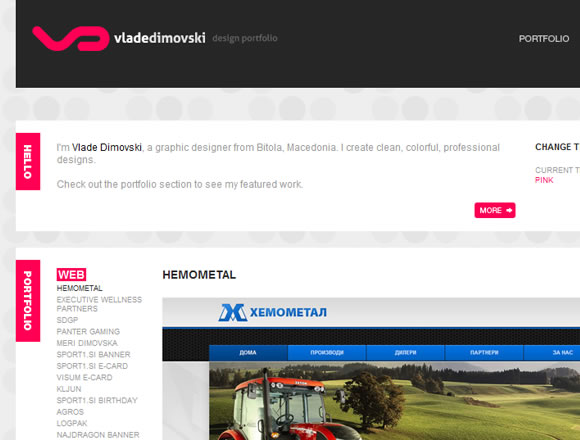 Portfolio website design layout inspiration