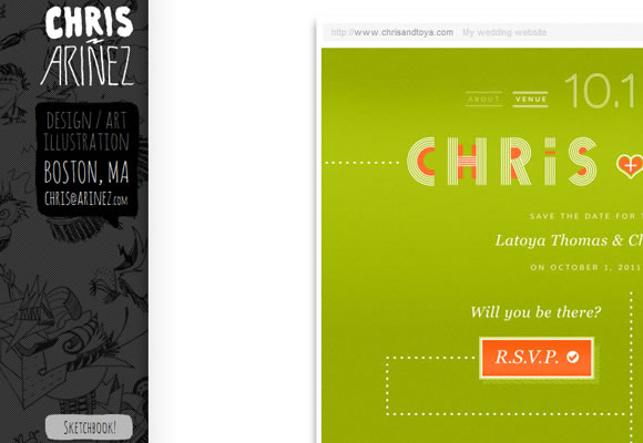 Christopher Ariñez website design portfolio