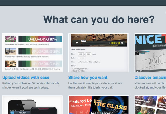 Vimeo home screen featured image