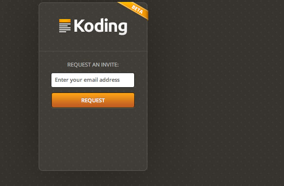 Koding IDE web social networking private beta invitation