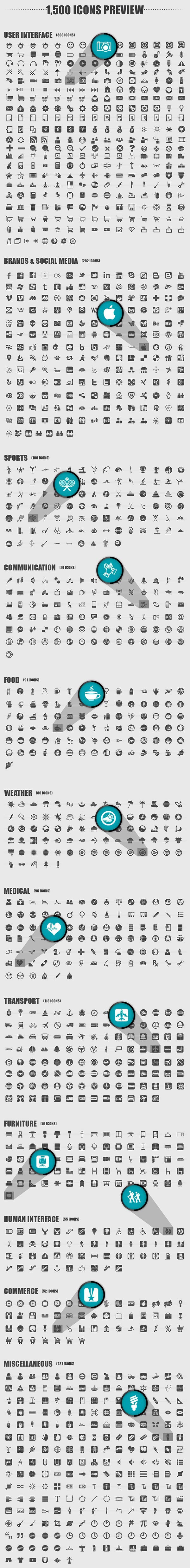 DealPixel: 1,500 Amazing Vector Icons