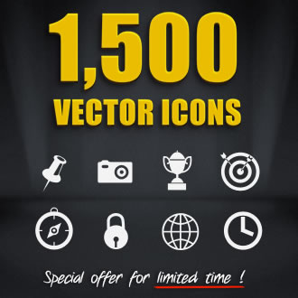 DealPixel: 1,500 Amazing Vector Icons