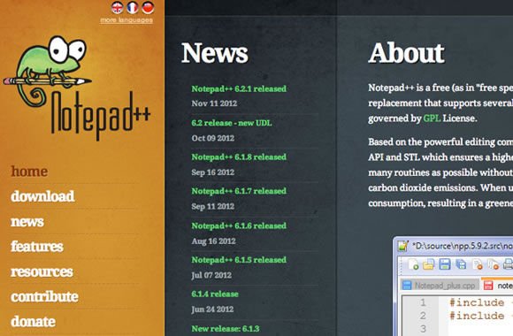 Notepad++ IDE Coding Website Software HTML CSS jQuery