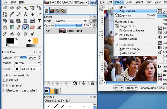 GimpShop software Windows and Mac OSX Photoshop editor