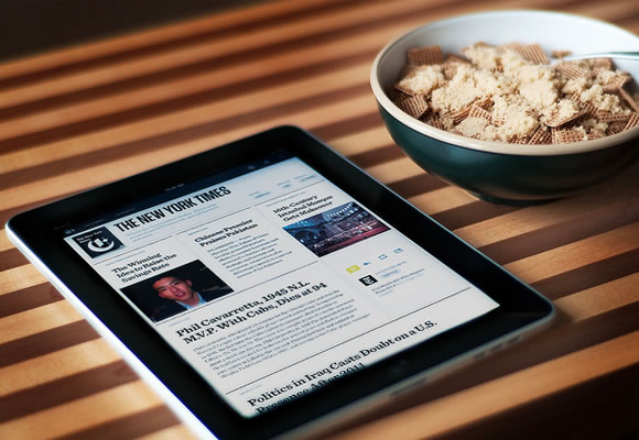 featured photo image - newspaper reading text iPad application