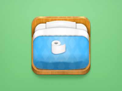 lonely otaku blue bed ipad iphone icon design