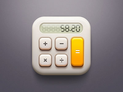 iOS iPhone iPad grey calculator app icon