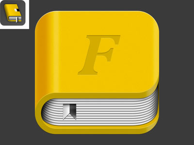 yellow thick fontbook mac osx iOS icon