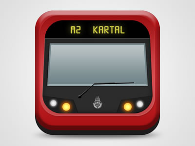 train subway iPhone ios app icon design