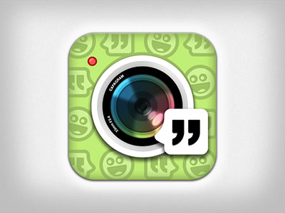 Capagram iPhone iOS App icon green design