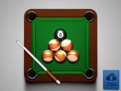 green pool table app icon billiards