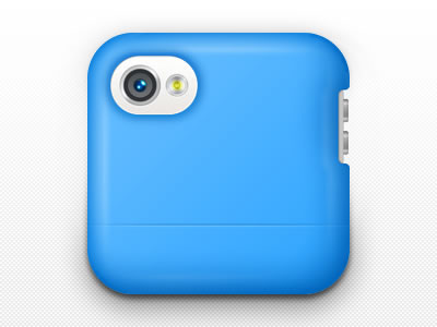 Apple iPhone blue plastic cover otterbox icon