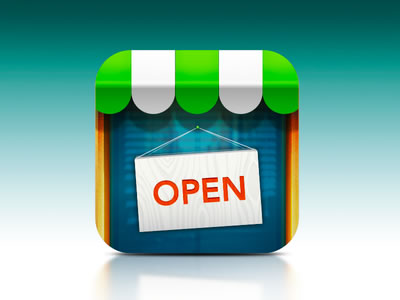 shop store open app icon ios design