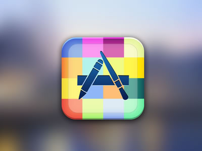 iOS App Store mobile icon design colorful