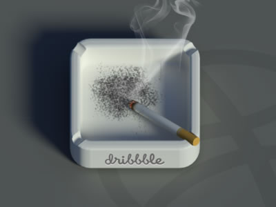 smoking cigarette iPhone app icon ashtray