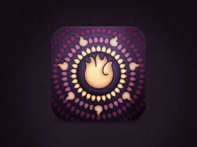 purple mandala app ios icon