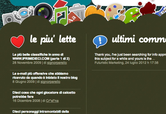 italian website footer design inspiration icons