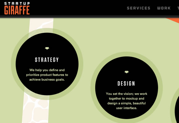 vectors circles website design singlepage studio startups