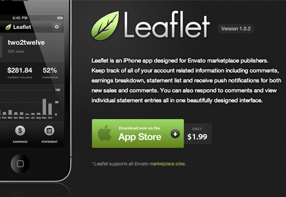 leaftlet iphone ios app design interface ui
